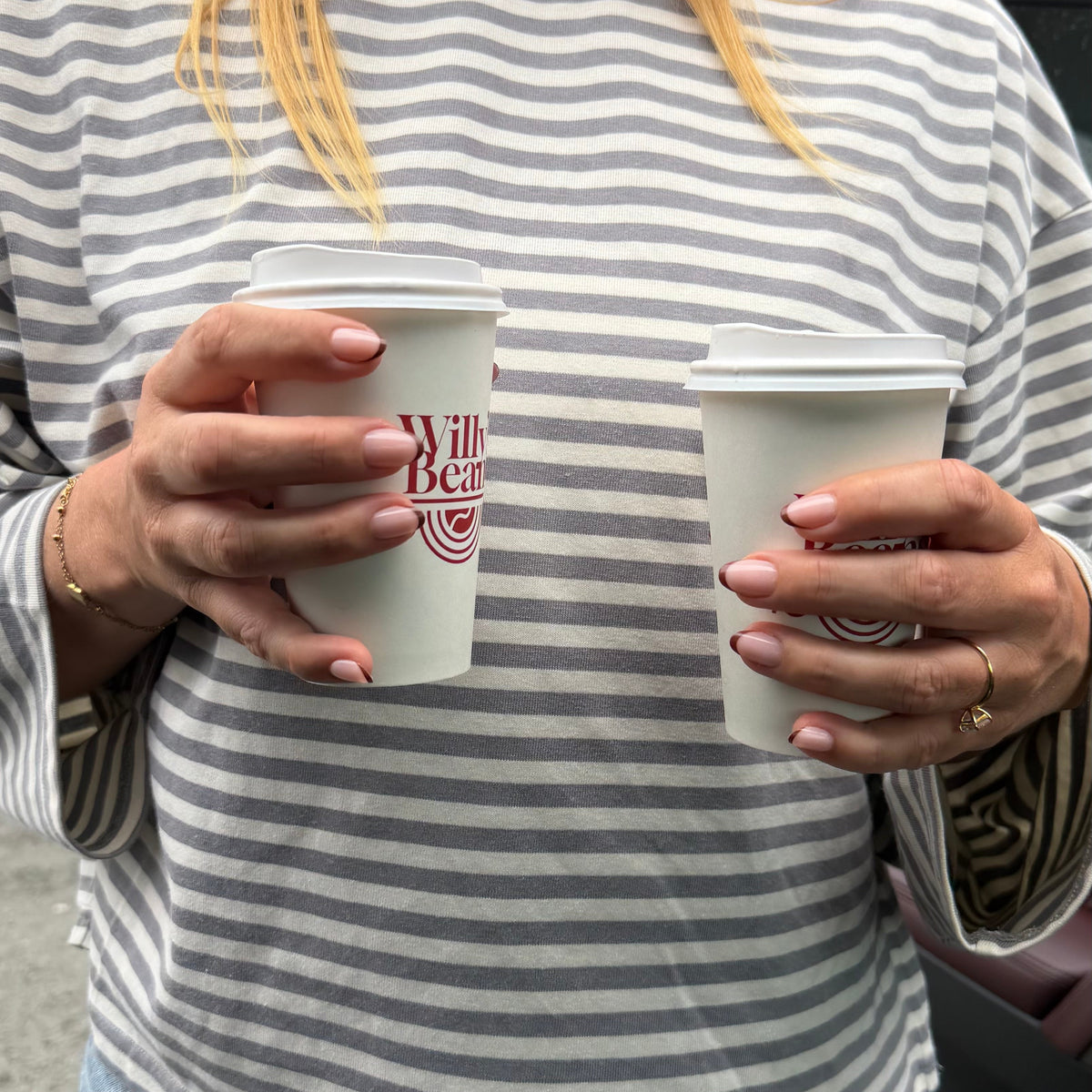 Choc French | press-on nails | oval