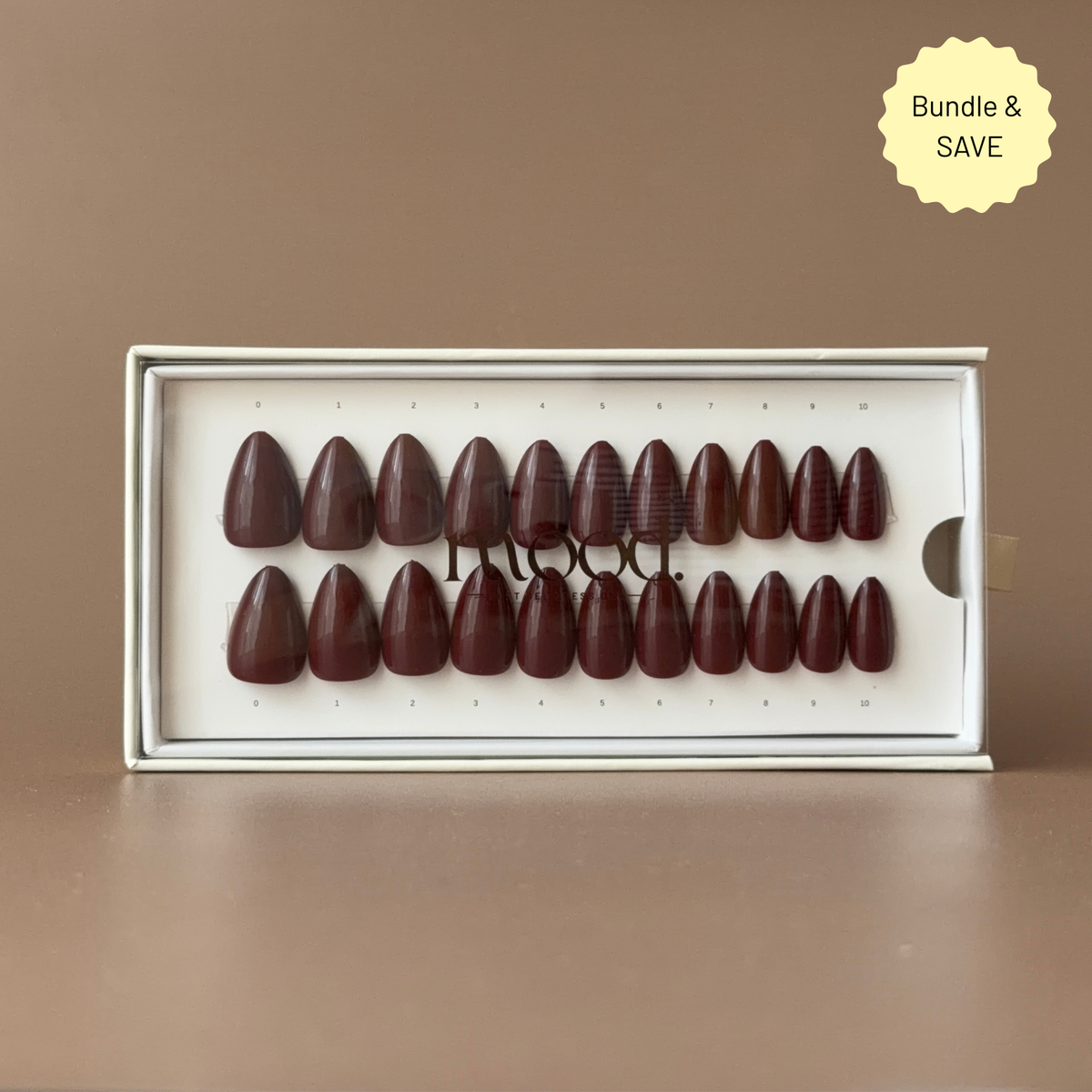 Dark Cherry | press-on nails | almond