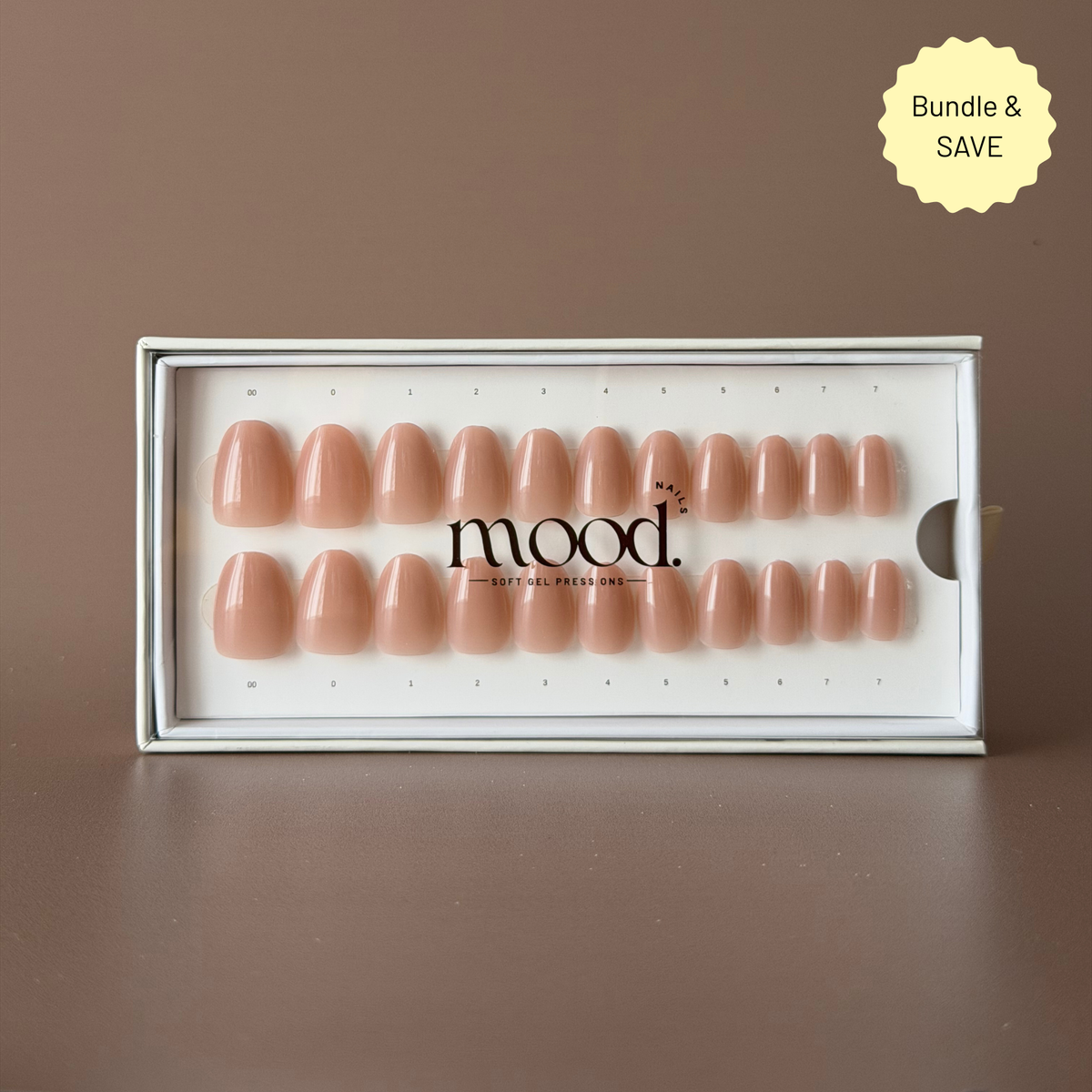 Nude Mood | press-on nails | oval