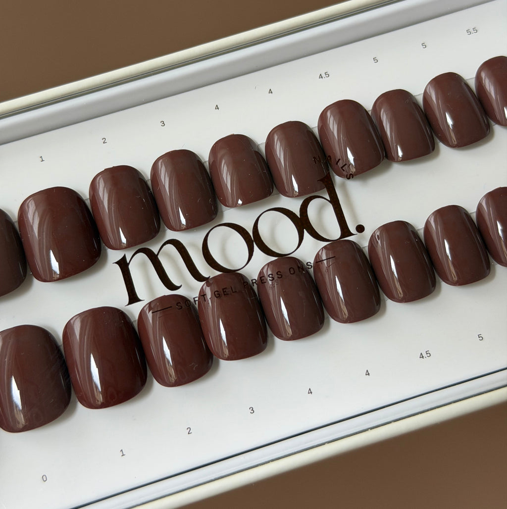 Espresso | press-on nails | squoval