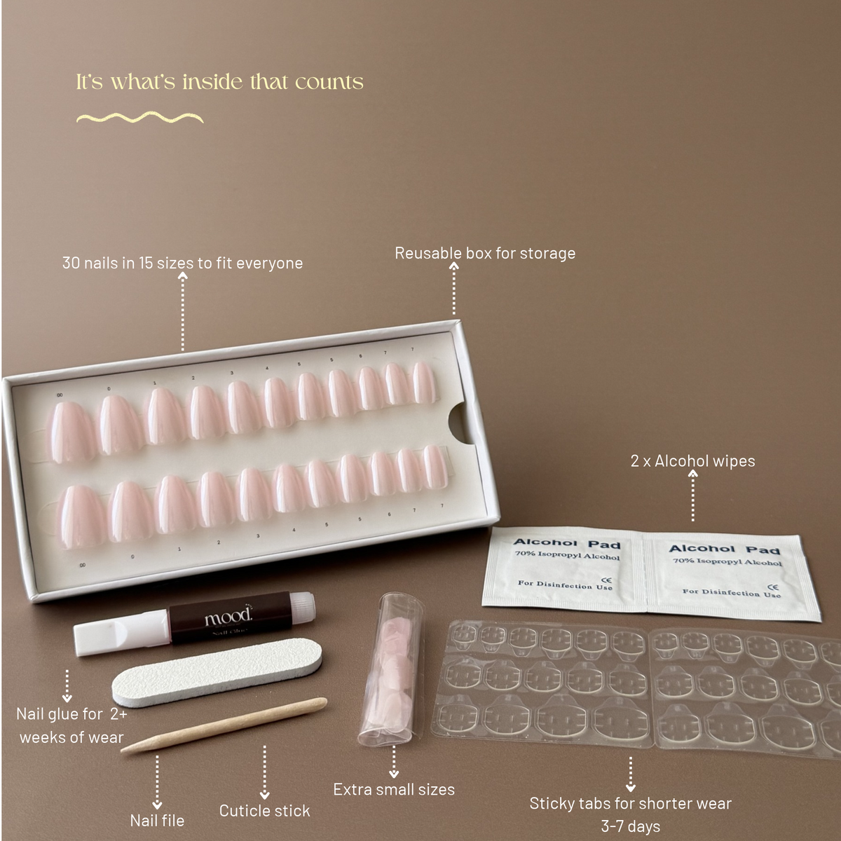 Glazed | press-on nails | oval