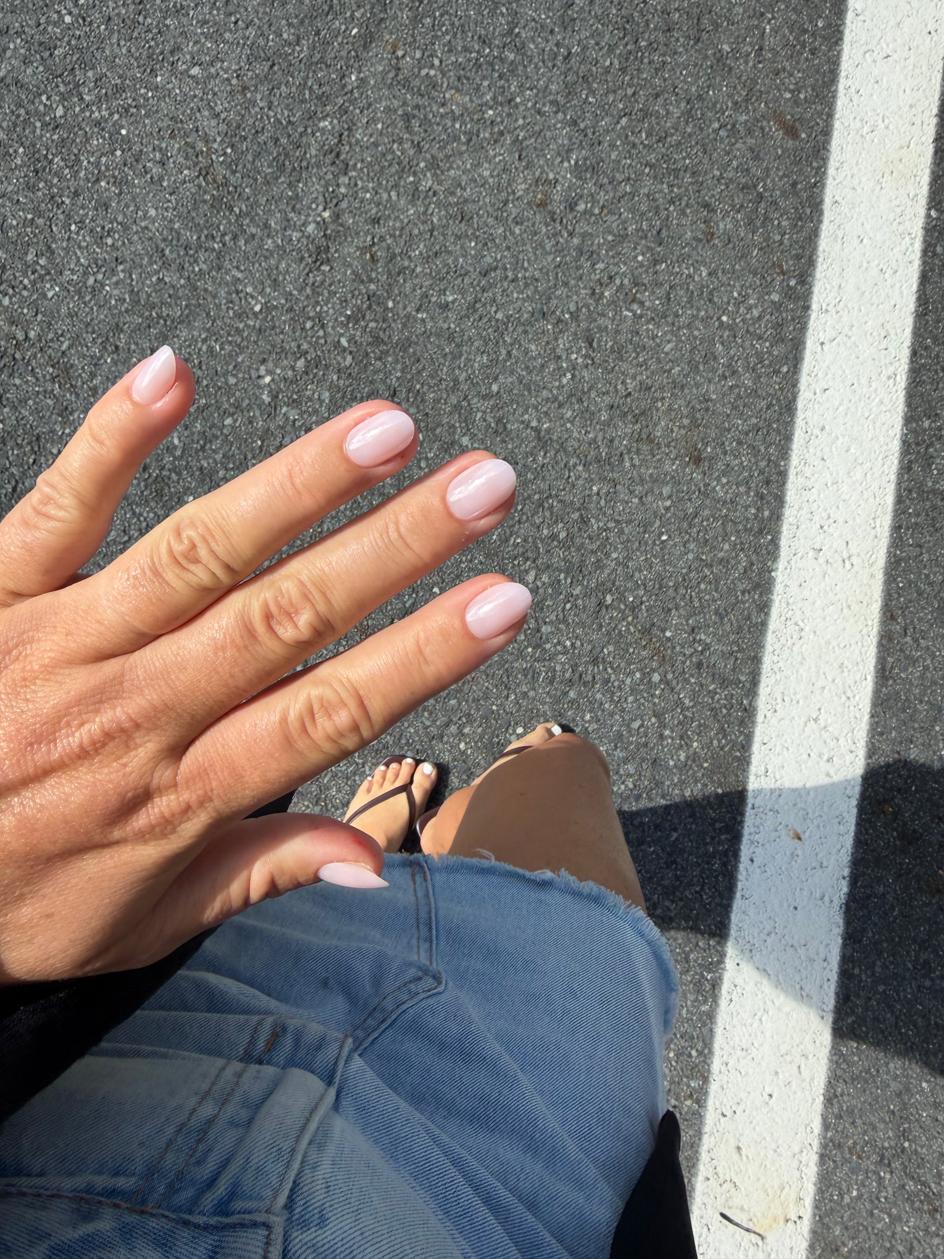 Glazed | press-on nails | oval