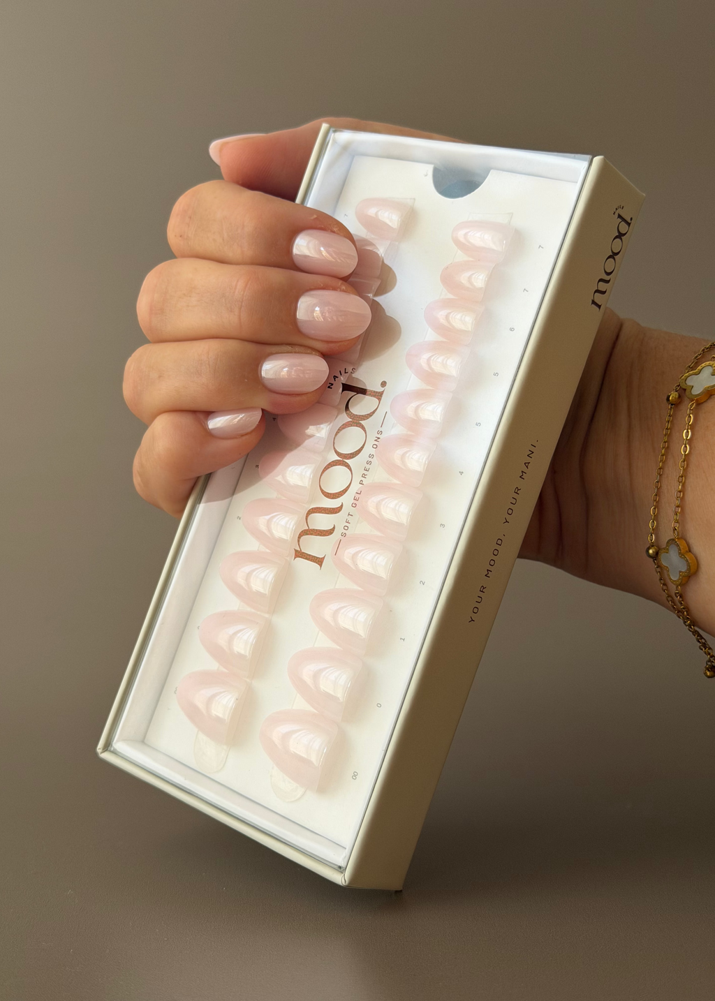 Glazed | press-on nails | oval