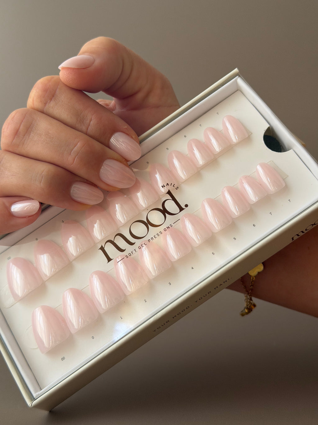 Glazed | press-on nails | oval