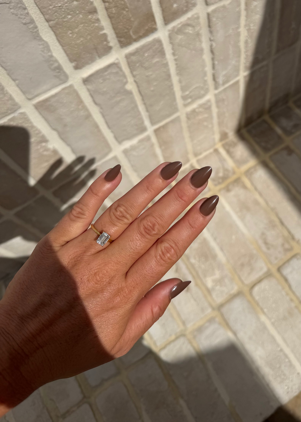 Mocha | press-on nails | almond