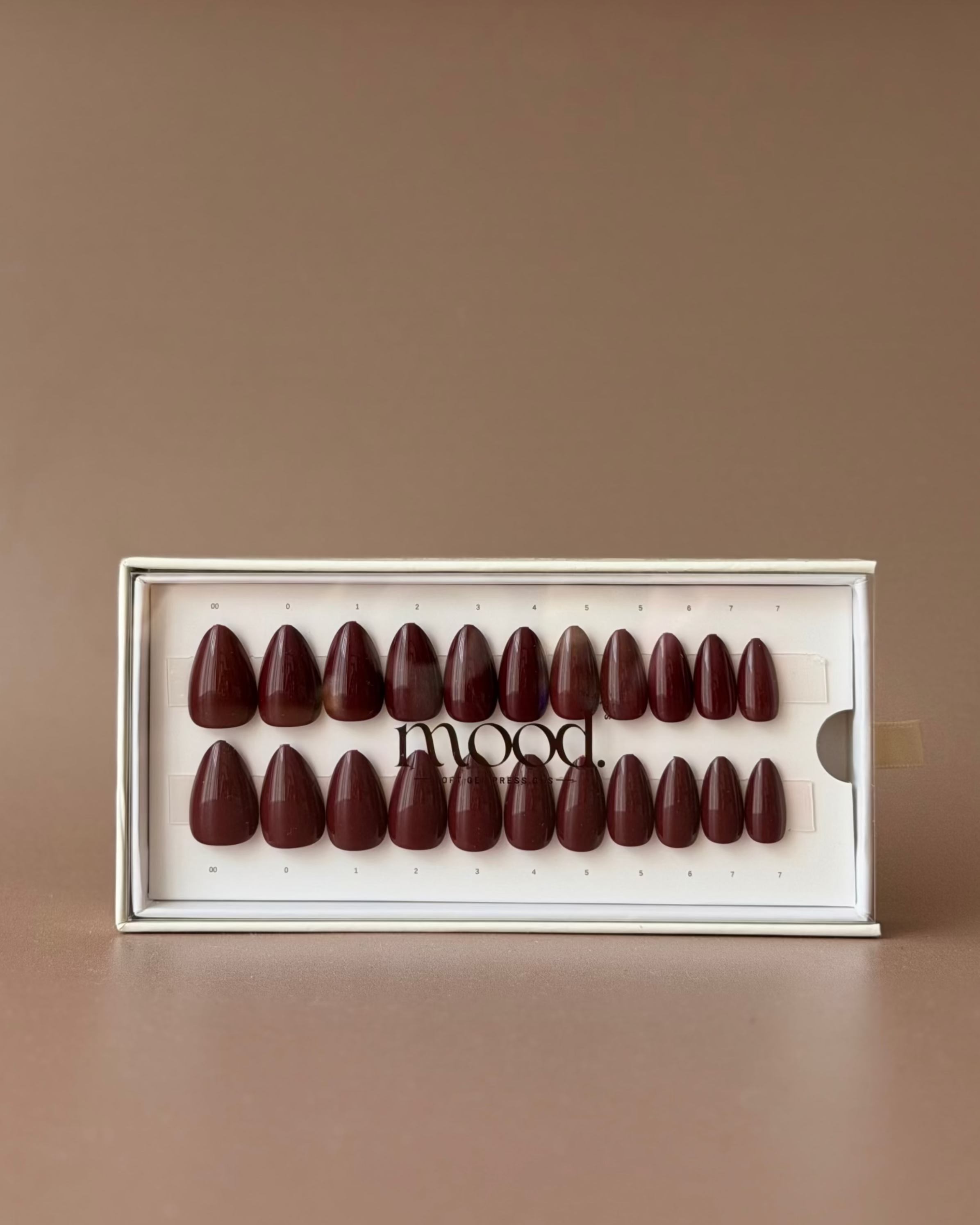 Dark Cherry | press-on nails | almond
