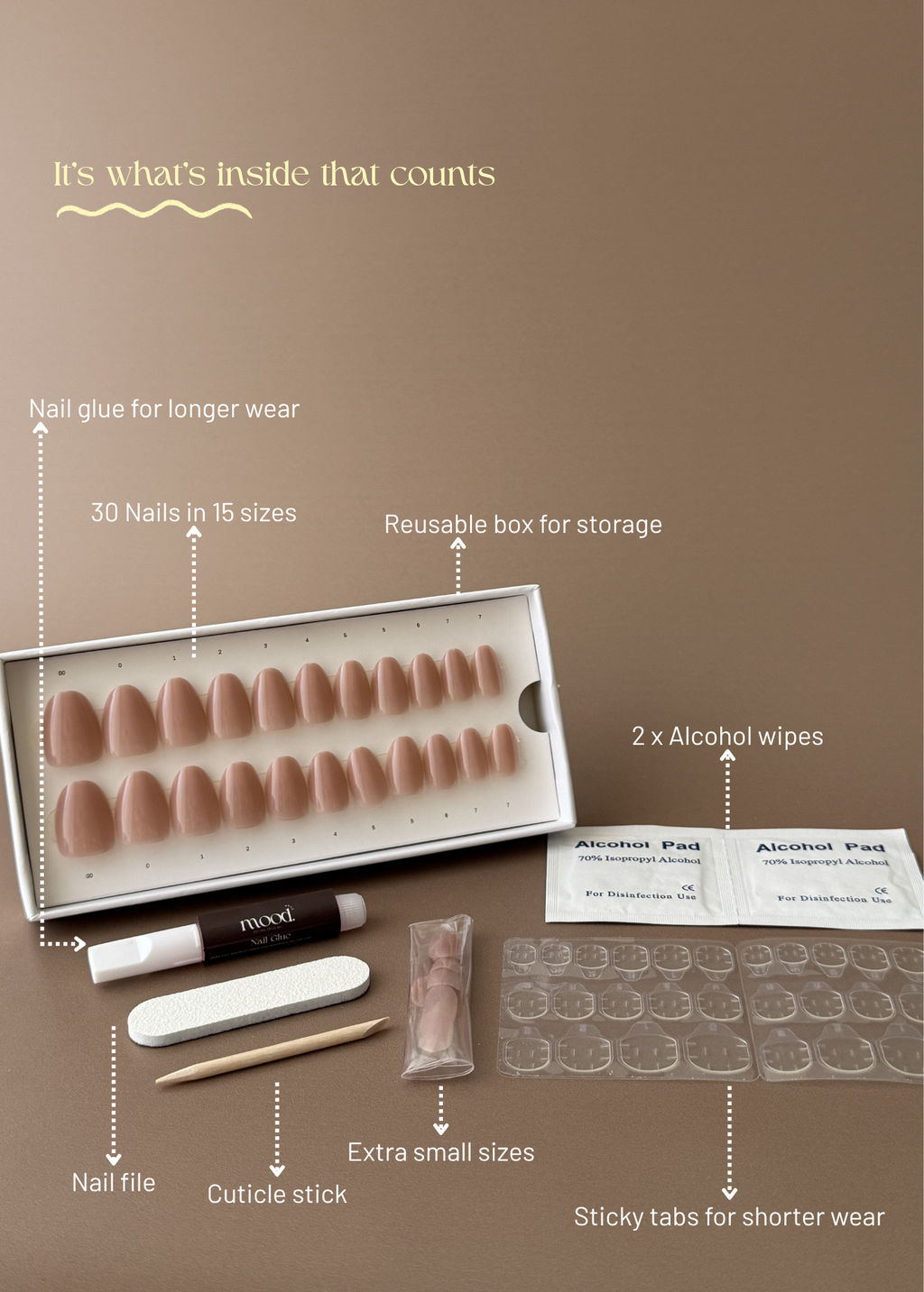 Nude Mood | press-on nails | oval
