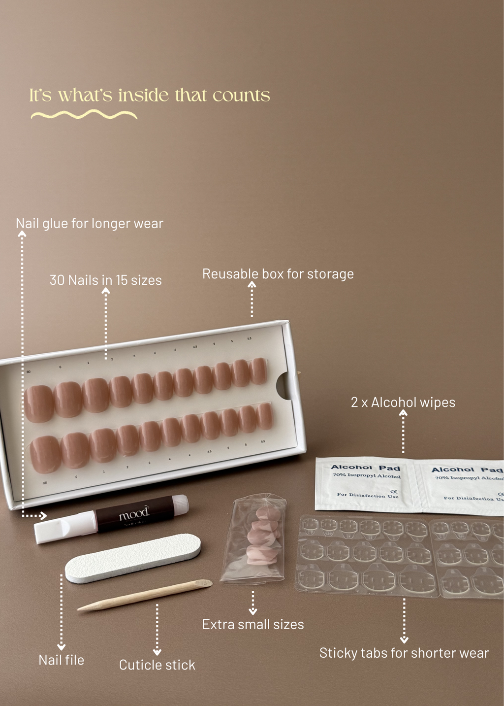 Nude Mood | press-on nails | squoval