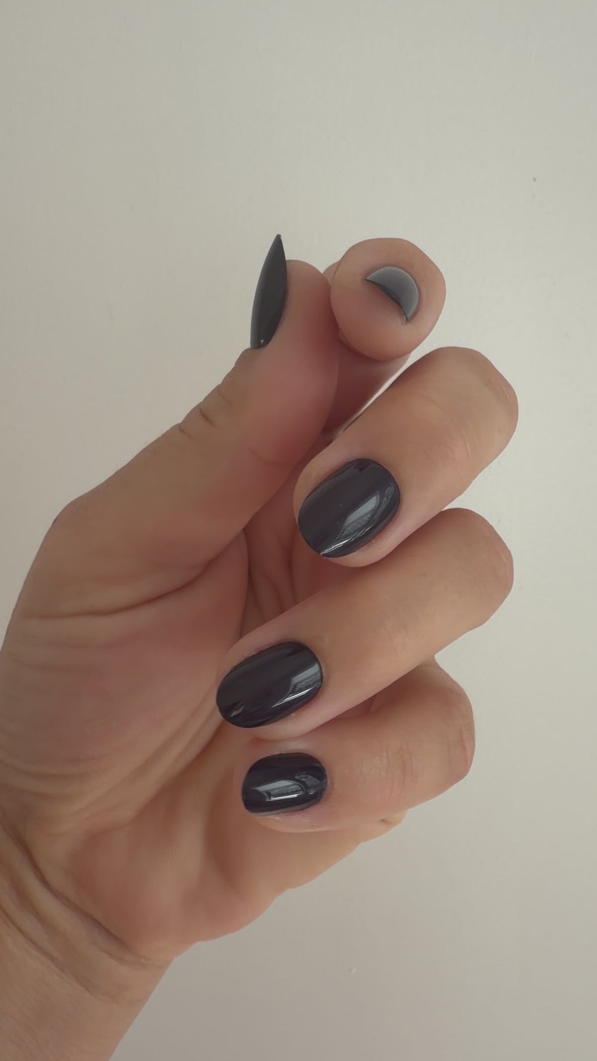 Midnight | press-on nails | oval