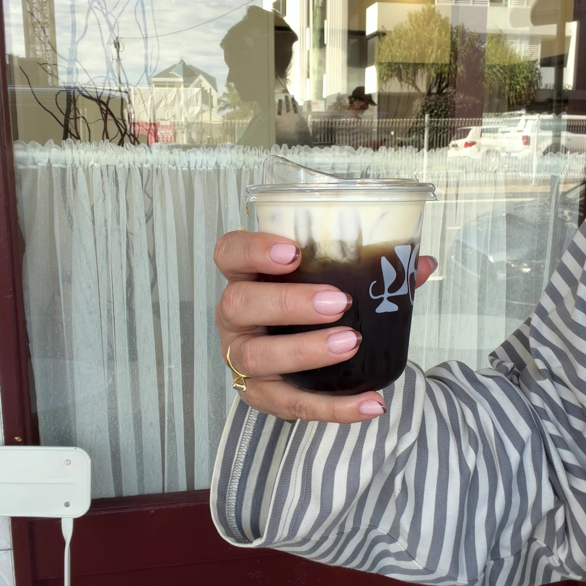 Choc French | press-on nails | oval